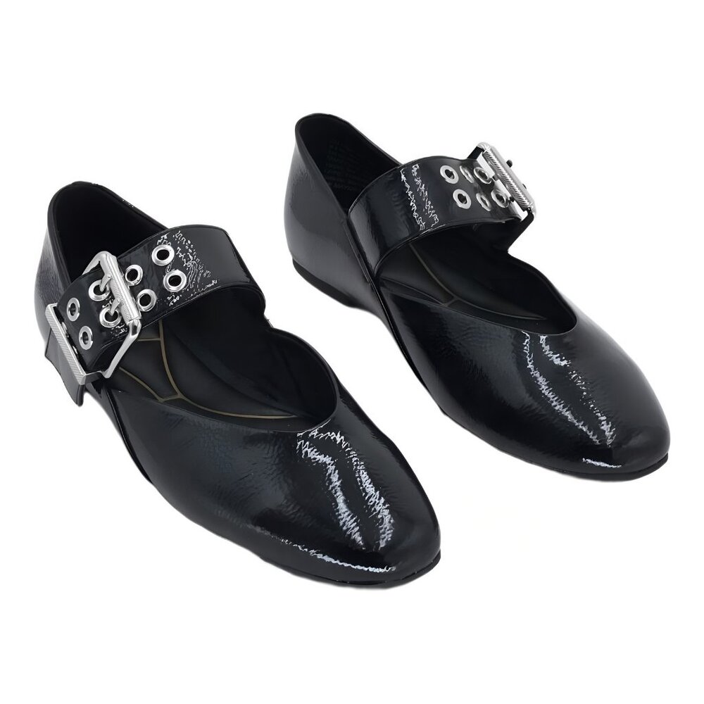 Kenneth Cole New York Marcella Mary Jane Flats Black Patent US 8M EU 39